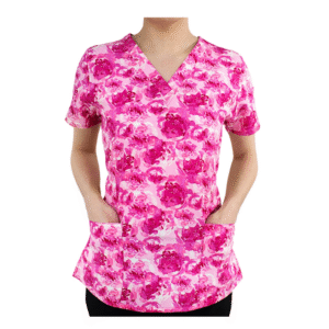 Maevn - Women's Print Top | Peony Pink / 1767