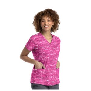 Maevn - Women's Print Top | Pink Hope / 9810