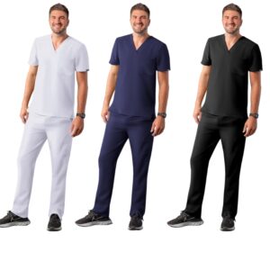 Adar - Men's Classic V-Neck Top / Slim Leg Cargo Pant / A6006/A6106